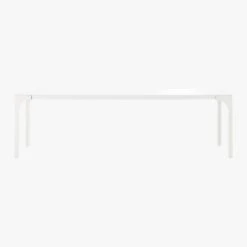 Aqua Virgo Rectangular White Dining Table 100" -Home Series Shop AquaVirgoDiningTableLgS18