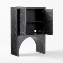 Augusta Black Entryway Cabinet -Home Series Shop ArcBlkEntrywayCabinet3QAVSSS22