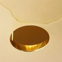 Auden Polished Brass Flush Mount Light 30" -Home Series Shop AudenFlushMount30inAV2SHF21