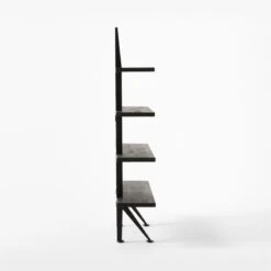 Azzurra Black Metal And Wood Bookshelf -Home Series Shop AzzurraBookcaseSDSSF22