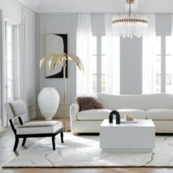 Matter Ivory Cement Square Coffee Table -Home Series Shop BacioCreamBoucleSofaFB21 1x1