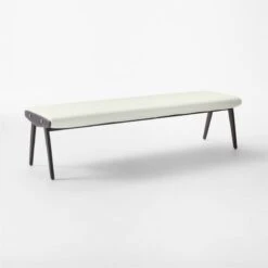 Baja Ivory Velvet Bench -Home Series Shop BajaIvoryBoucleBench3QSSF22