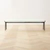 Baja Ivory Velvet Bench -Home Series Shop BajaIvoryBoucleBenchSHF22