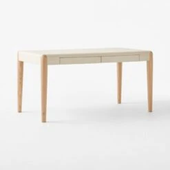 Beto White Shagreen Desk With Drawer -Home Series Shop BetoIvoryShagreenDesk3QAVSSF23