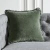 Bettie Forest Green Throw Pillow With Down-Alternative Insert 16" -Home Series Shop BettieFrstPllwCvr16X16inSHF21