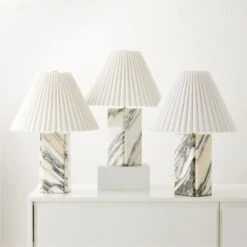 Bianca White Marble Table Lamp -Home Series Shop BiancaWhtMarbleTableLampAV2SHF23