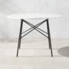 Pavilion Black Metal Outdoor Bistro Table With Marble Top Model 6340 -Home Series Shop BistroTableBlackNMarbleSHS23