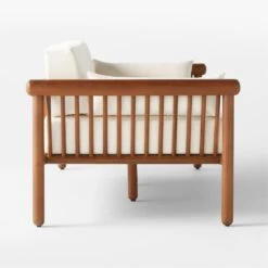 Bonelli Teak Outdoor Sofa With Ivory Sunbrella® Cushions -Home Series Shop BonelliSofaSDSSS23