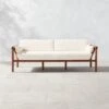 Bonelli Teak Outdoor Sofa With Ivory Sunbrella® Cushions -Home Series Shop BonelliSofaSHS23