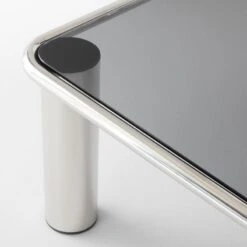 Bovisio Rectangular Smoked Glass Coffee Table -Home Series Shop BovisioSmkGlssRectCffTblAVSSF22