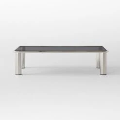 Bovisio Rectangular Smoked Glass Coffee Table -Home Series Shop BovisioSmkGlssRectCffTblSOSSF22
