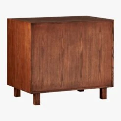 Inline Oak Wood 4-Drawer File Cabinet With Brass Handles -Home Series Shop BrassInlineFileDrawers3QBF17