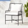 Breton Matte Black Metal Outdoor Dining Chair -Home Series Shop BretonDiningChairBlackSHS18 1x1 1