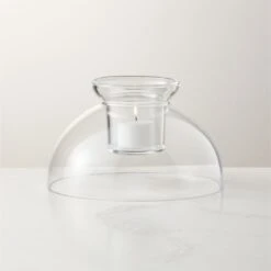 Bulbo Glass Tealight Candle Holder -Home Series Shop BulboTealightHldrClearAVSHF22