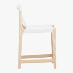 Burano White Leather Sling Counter Stool Set Of 2 -Home Series Shop BuranoCounterStool24inWhtSDF18