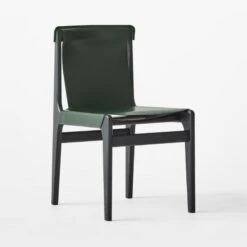 Burano Green Leather Sling Chair -Home Series Shop BuranoLthrChairGreen3QSSF22 1