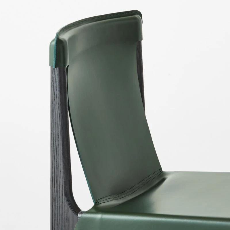 Burano Green Leather Sling Chair Set Of 4 9 Burano Green Leather Sling Chair Set Of 4 - Image 7