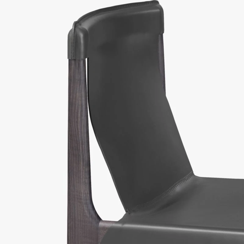 Burano Charcoal Grey Leather Sling Chair Set Of 4 9 Burano Charcoal Grey Leather Sling Chair Set Of 4 - Image 7