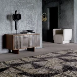 Kibo Steel And Oak Wood Media Console 42.5'' -Home Series Shop CB2FA21 KD 6A 1028 OC21 1x1