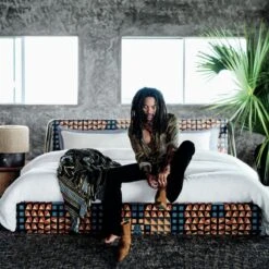 Lineage Woven Striped Throw Blanket -Home Series Shop CB2FA21 LK 0563 OC21 1x1