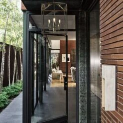 Graziano Indoor/Outdoor Travertine Wall Sconce -Home Series Shop CB2FA22 32A V1 SconceGlow 1x1