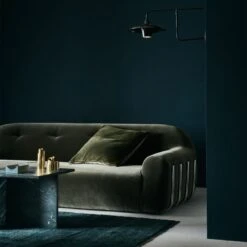 Leisure Olive Green Velvet Throw Pillow With Down-Alternative Insert 23" -Home Series Shop CB2FA22 44A hero