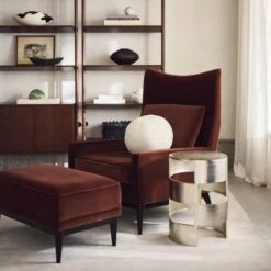 Terre Ivory White Velvet Sphere Throw Pillow -Home Series Shop CB2FA23 15A 035 V1 1