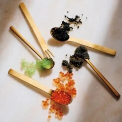 Set Of 6 Mini Gold Cocktail Forks -Home Series Shop CB2HOL22 21F hero