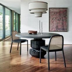 Nadia Black Cane Chair Set Of 4 -Home Series Shop CB2SP22 09A