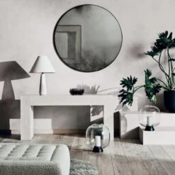 Polar White Cement Table Lamp -Home Series Shop CB2SP22 11A hero