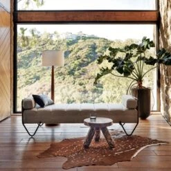 Rue Black Leather Throw Pillow With Down-Alternative Insert 18"x12" -Home Series Shop CB2SP22 LF 4A RS REP