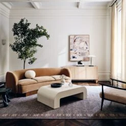 Terre Ivory White Velvet Sphere Throw Pillow -Home Series Shop CB2SP23 14A Hero