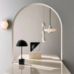 Venus Black Metal Dome Table Lamp With Marble Base -Home Series Shop CB2SP23 19A hero