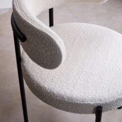 Inesse Boucle Ivory Dining Chair -Home Series Shop CB2SP23 22A7 v1 RET