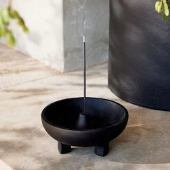 Black Terra Cotta Incense Burner -Home Series Shop CB2SU22 07B hero
