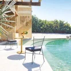 Pavilion Dining Chair With Grey Sunbrella ® Cushion Model 6350 Set Of 2 -Home Series Shop CB2SU22 16A v1 RET 1