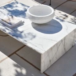 Ilise White Marble Outdoor Coffee Table -Home Series Shop CB2SU23 10C RET