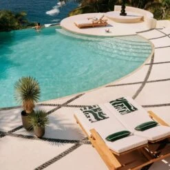 Bronte Green Velvet Outdoor Throw Pillow 23''x11'' -Home Series Shop CB2SU23 RC 02A V4