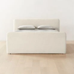 Camerano Cream Upholstered Queen Bed