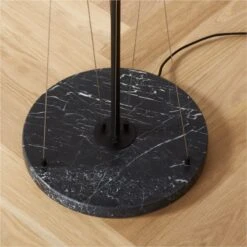 Campana Marquina Black Marble Floor Lamp -Home Series Shop CampanaBkMrqMrbFloorLampAV2SHF22