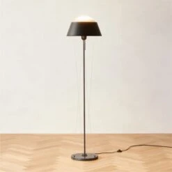 Campana Marquina Black Marble Floor Lamp -Home Series Shop CampanaBkMrqMrbFloorLampAVSHF22