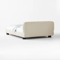 Cantar Ivory Velvet Upholstered Queen Bed -Home Series Shop CantarIvoryVelvetQBed3QBSSS23