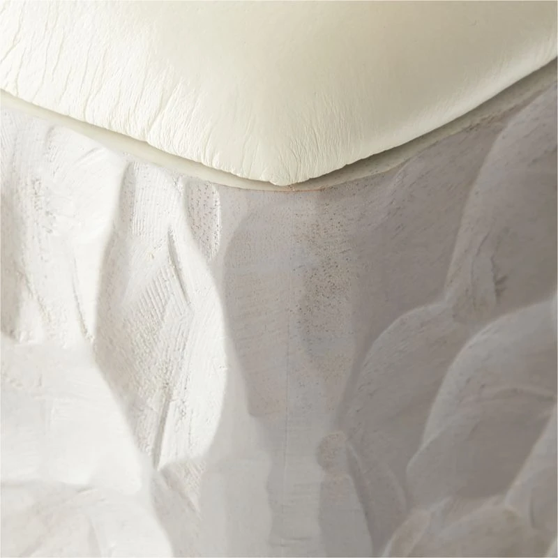 Carve Ivory Storage Bench 10 Carve Ivory Storage Bench - Image 8