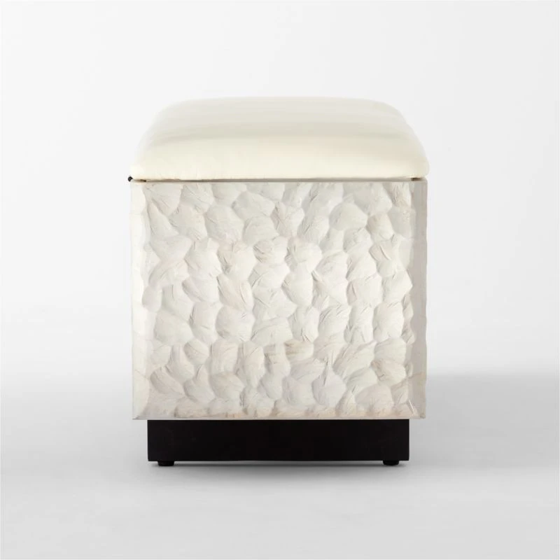 Carve Ivory Storage Bench 8 Carve Ivory Storage Bench - Image 6