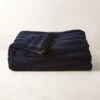 Channel Navy Faux Fur Throw Blanket -Home Series Shop ChannelFxFurSaluteThrowSHF22