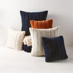 Channel Navy Faux Fur Throw Blanket -Home Series Shop ChannelFxFurThrwNPllwCllctnFHF22