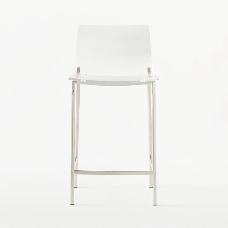 Chiaro Clear Counter Stool Nickel Set Of 2 5 Chiaro Clear Counter Stool Nickel Set Of 2 - Image 3