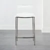 Chiaro Clear Counter Stool Nickel Set Of 2