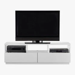 Chill High-Gloss White Media Console 60'' -Home Series Shop ChillMediaConsoleAV1F10