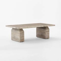 Civita Brown Travertine Coffee Table -Home Series Shop CivitaTrvrtnCoffeeTable3QSSF22